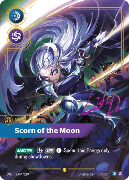Diana - Scorn of the Moon [Signature Overnumbered] UNL 234*/219 - Riftbound Unleashed