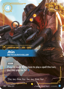 Jhin, Meticulous Killer [Alternate Art] UNL 089a/219 - Riftbound Unleashed