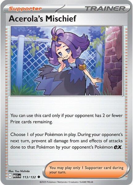 Acerola's Mischief [Uncommon] #113/132 - Pokemon Mega Evolution