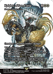Knights of San d'Oria // Ranger-Captain of Eos - Borderless (FCA) [FINAL FANTASY MTG]