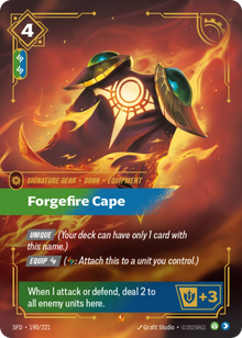 Forgefire Cape [Epic] SFD 190/221 -  Riftbound Spiritforged