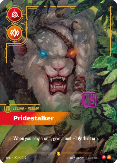 Rengar - Pridestalker [Signature Overnumbered] UNL 227*/219 - Riftbound Unleashed