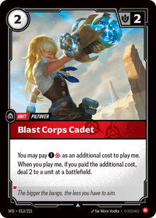 Blast Corps Cadet [Uncommon] SFD 013/221 - Riftbound Spiritforged