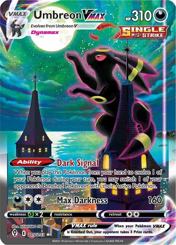 Umbreon VMAX [Alternate Art Secret] 215/203 - Evolving Skies [Moonbreon]