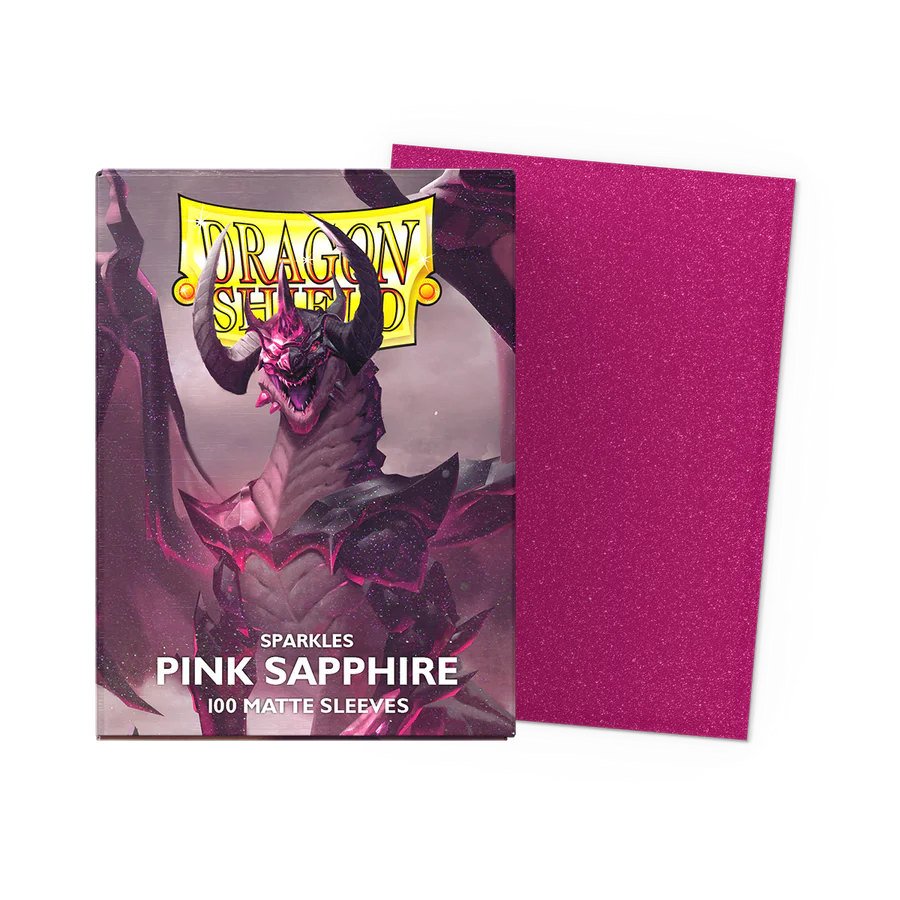 [Dragon Shield] Pink Sapphire Matte - Sparkles - 100ct Sleeves