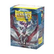 [Dragon Shield] Cobalt & Silver - Matte Dual Sleeves - Standard Size - 100ct