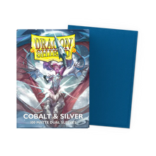 [Dragon Shield] Cobalt & Silver - Matte Dual Sleeves - Standard Size - 100ct