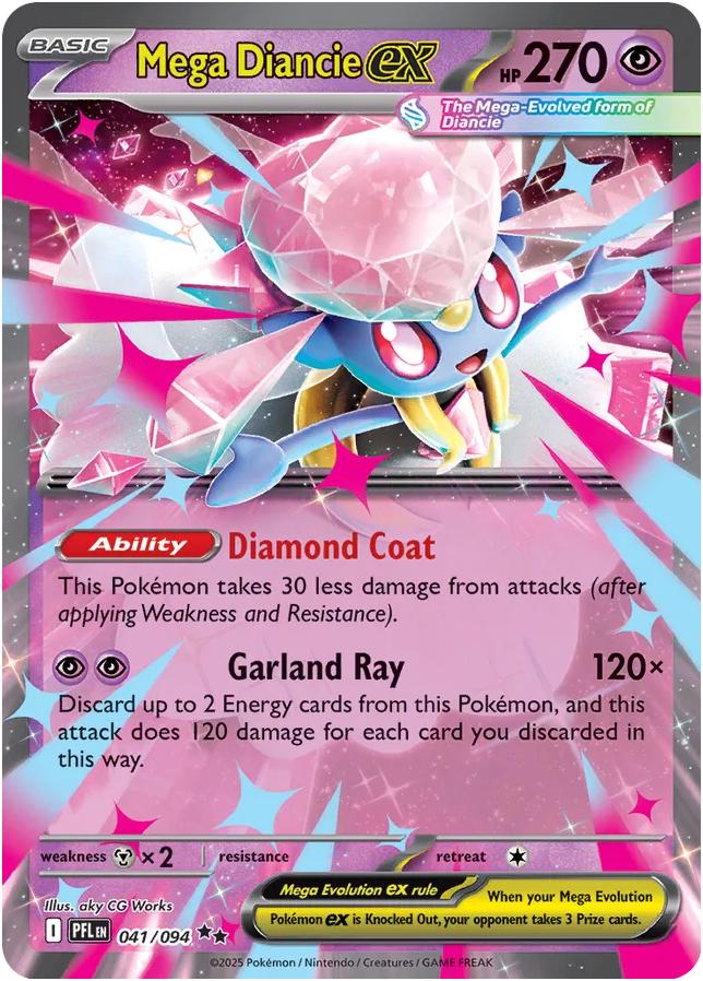 Mega Diancie ex [Double Rare] 041/094 - Pokemon Phantasmal Flames