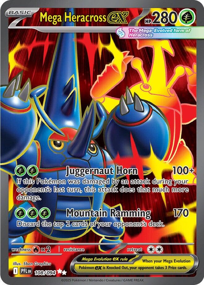 Mega Heracross ex [Ultra Rare]108/094 - Pokemon Phantasmal Flames