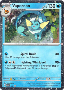 Vaporeon [Cosmos Holo] #168 Pokemon Promo