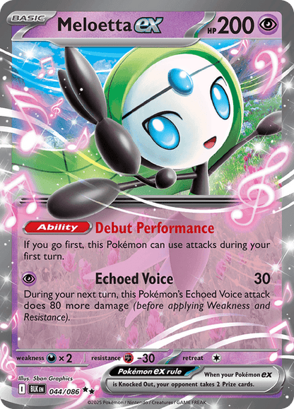 Meloetta ex [Double Rare] 047/086 - Pokémon Black Bolt