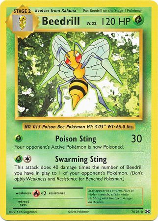 Beedrill [Rare] #7/108 - Evolutions