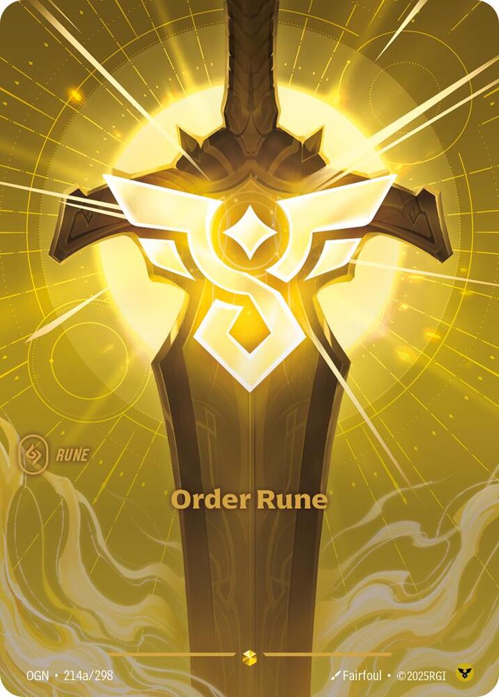 Order Rune (Alternate Art) 214a/298 - Riftbound Origins