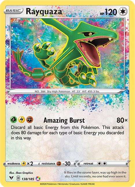 Rayquaza [Amazing Rare] #138/185 - Pokemon Vivid Voltage