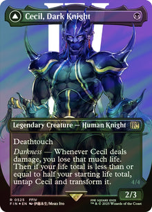 Cecil, Dark Knight // Cecil, Redeemed Paladin [FINAL FANTASY] Magic The Gathering [0380] Borderless Foil