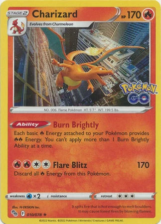 Charizard [Holo Rare] #010/078 - Pokemon GO