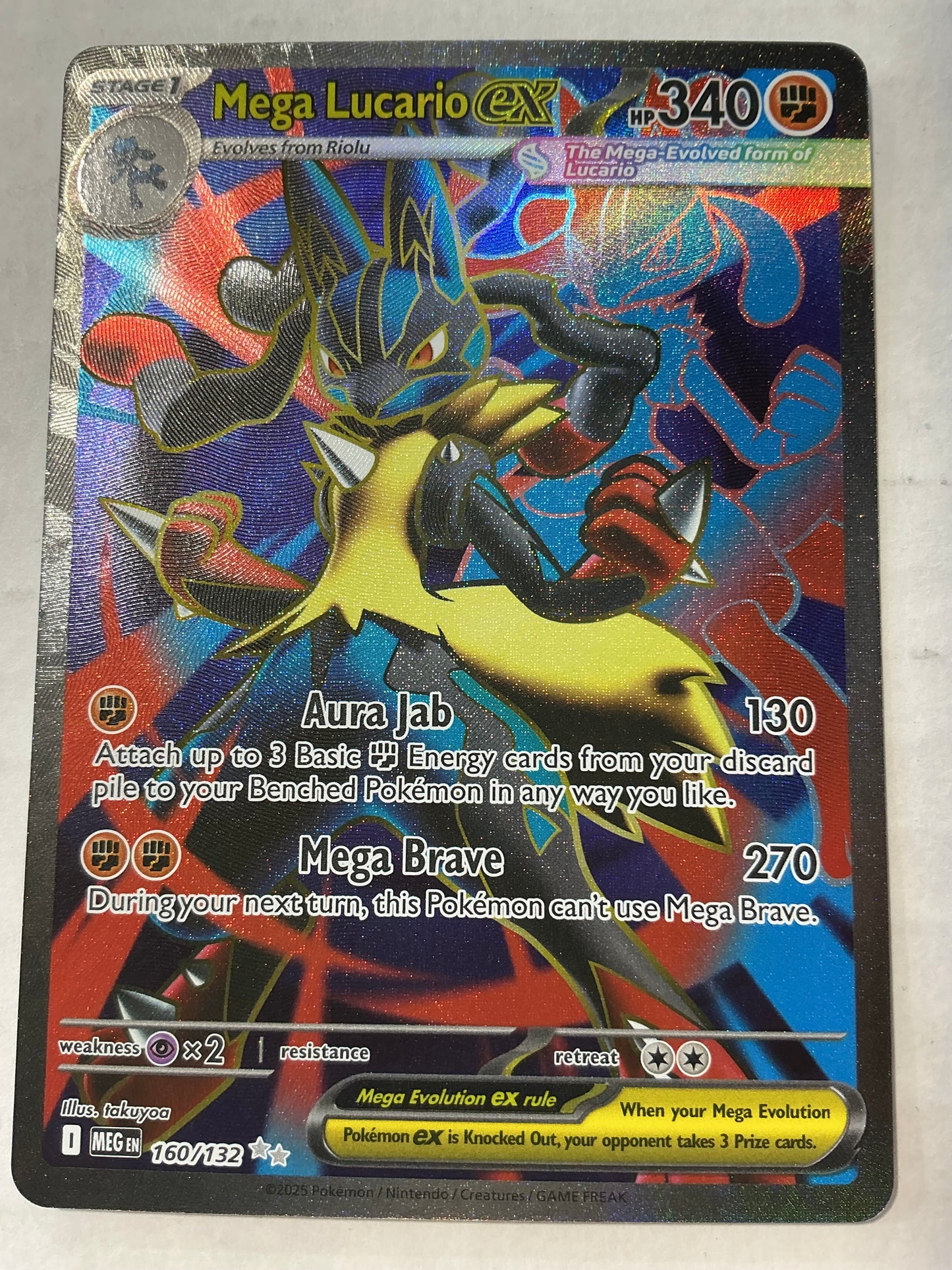 Mega Lucario Ex [Ultra Rare] #160/132 - Pokemon Mega Evolution