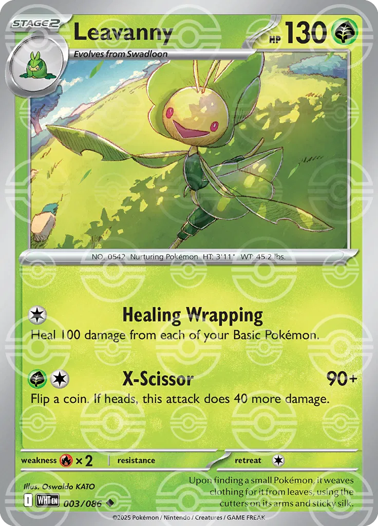 Leavanny [Poke Ball Pattern Uncommon] 003/086 - Pokémon White Flare
