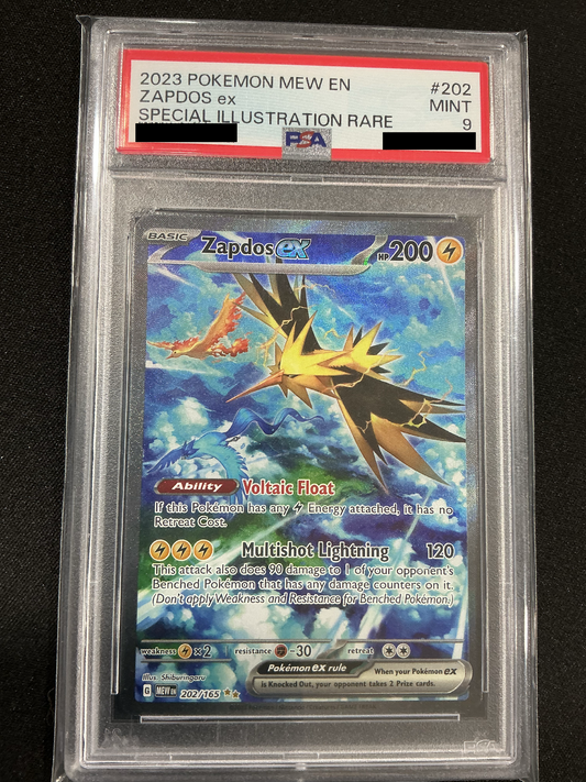 Zapdos ex [Special Illustration Rare] #202/165 - Pokémon 151 - Slab PSA 9