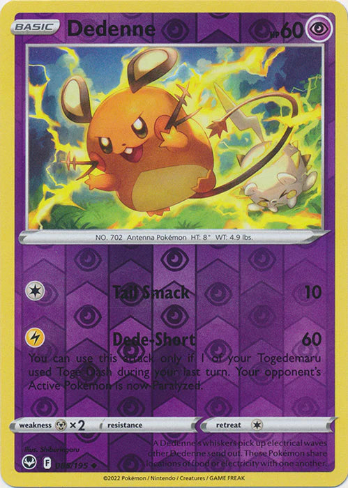 Dedenne [Reverse Holo] #085/195 - Silver Tempest