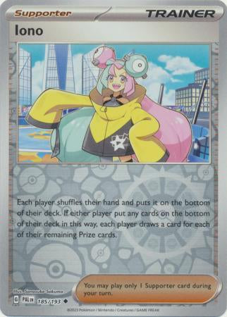 Iono [Reverse Holo] #185/193 - Pokemon Paldea Evolved