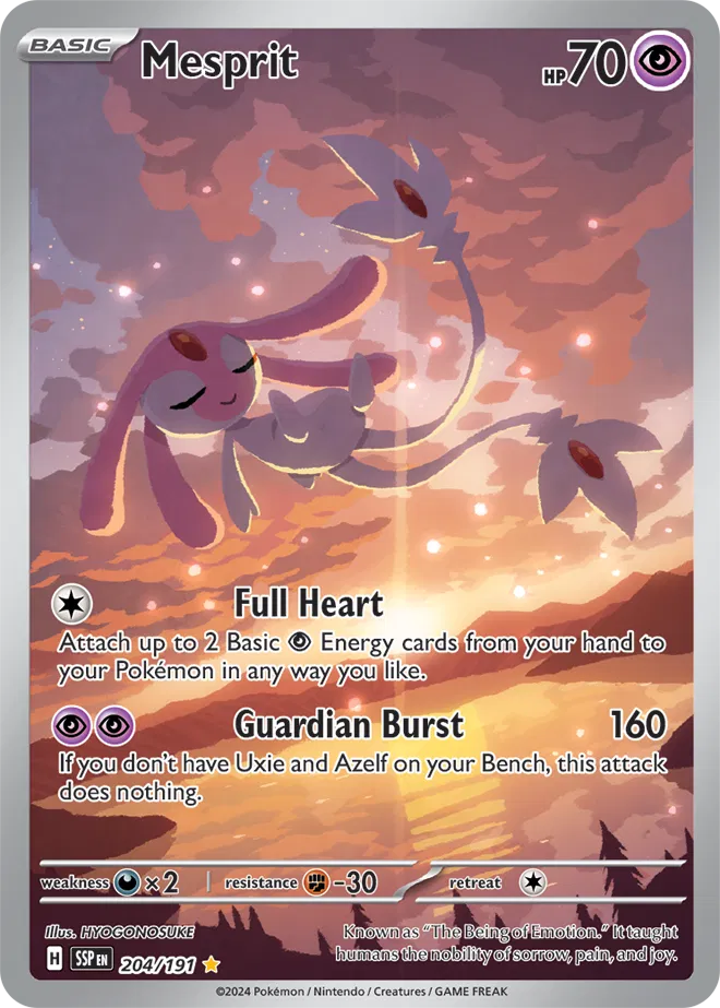 Mesprit [Illustration Rare] SSP 204/191 -  Surging Sparks