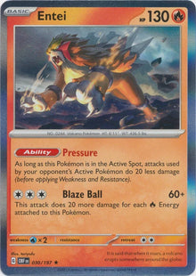 Entei [Rare] #030/197 - Obsidian Flames