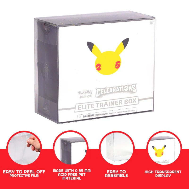 Evoretro: Plastic Display Case Protector for Pokemon ETB (5cnt)