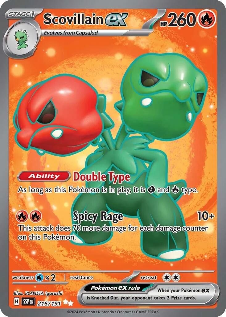Scovillain EX [Full Art Ultra Rare] #216/191 - Surging Sparks