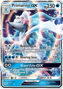 Primarina GX [Ultra Rare] 42/159 - Pokémon Sun & Moon Base Set
