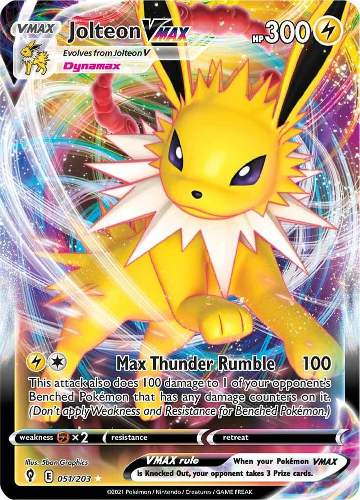 Jolteon VMAX [Ultra Rare] #051/203 -Pokemon Evolving Skies