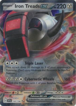 Iron Treads ex [Double Rare] #143/198 - Scarlet & Violet
