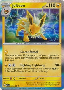 Jolteon [Holo Rare] #135/165 - Pokemon 151