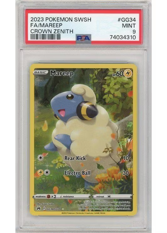 Mareep [Holo Rare] #GG34/GG70 - Crown Zenith [SLAB PSA 9]