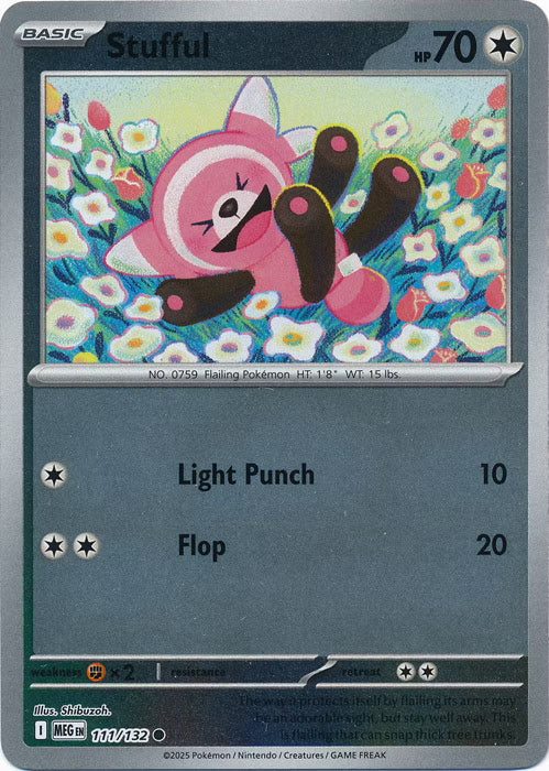 Stufful [Reverse Holo] #111/132 - Mega Evolution