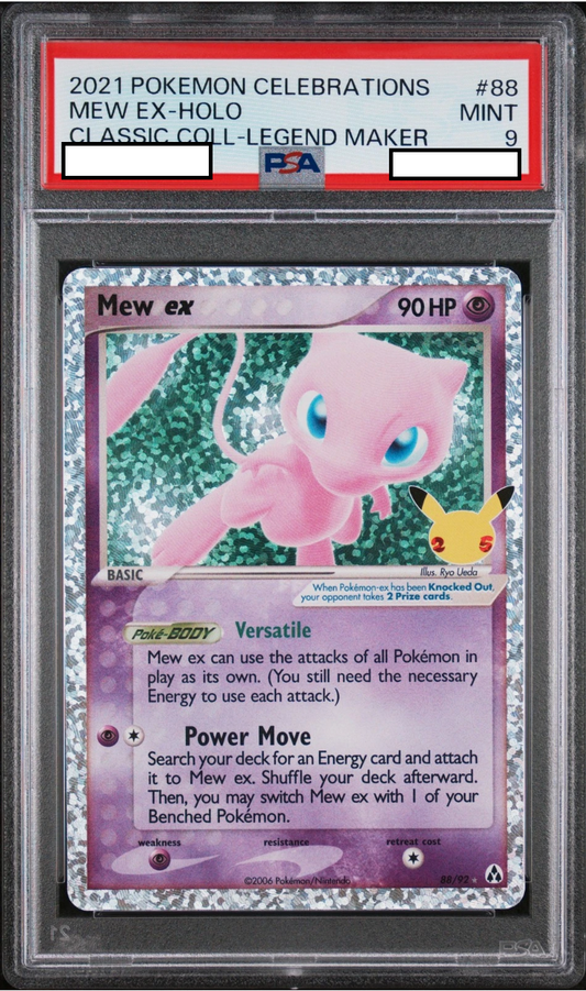 Mew ex [Holo] 88/92 - Pokemon Celebrations [PSA 9 SLAB]
