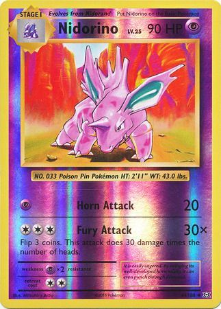 Nidorino [Reverse Holo] #44/108 - Evolutions