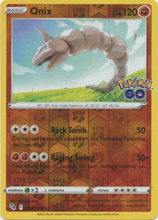 Onix [Reverse Holo] #036/078 - Pokemon GO