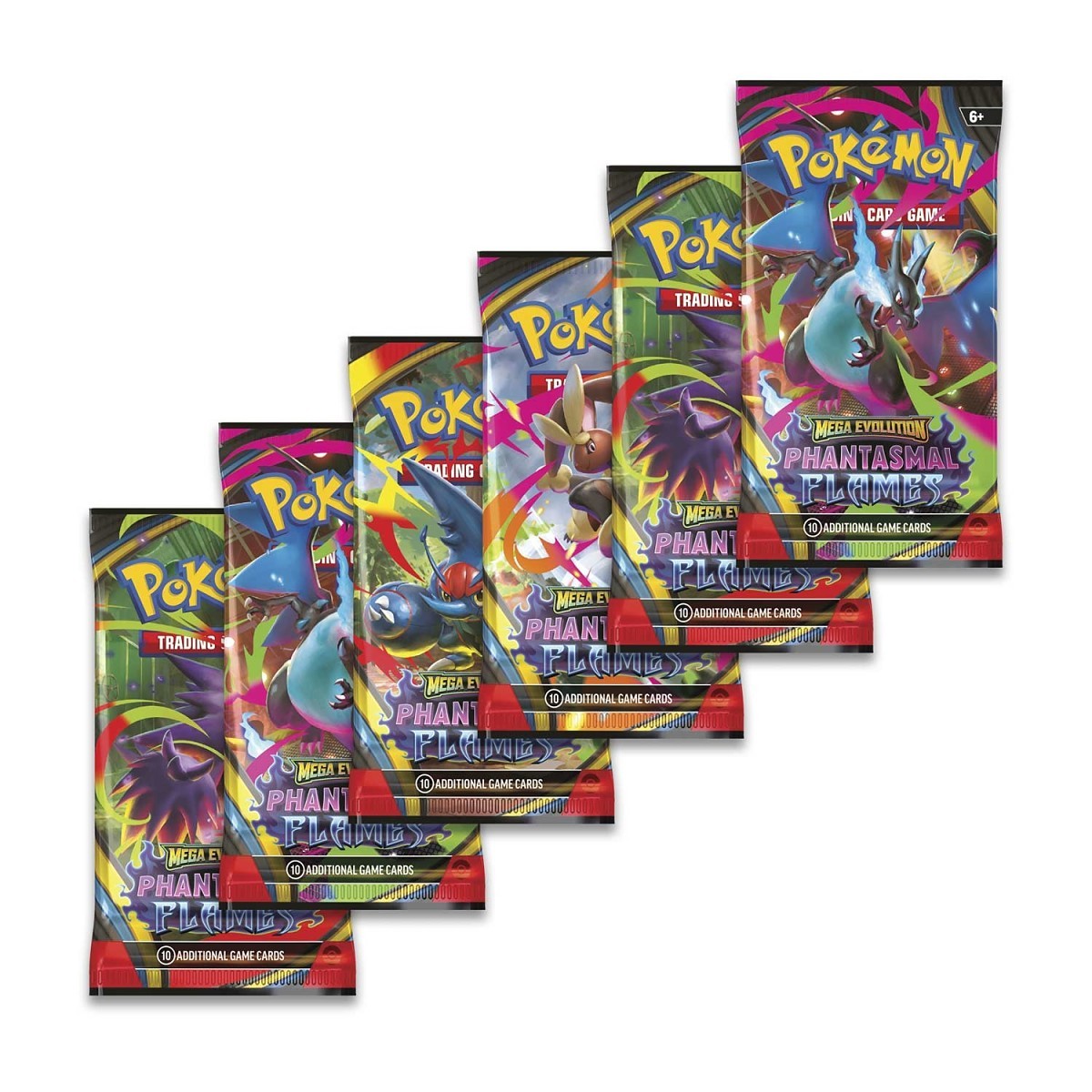 Mega Evolution-Phantasmal Flames Booster Bundle (6 Packs) - Pokemon TCG