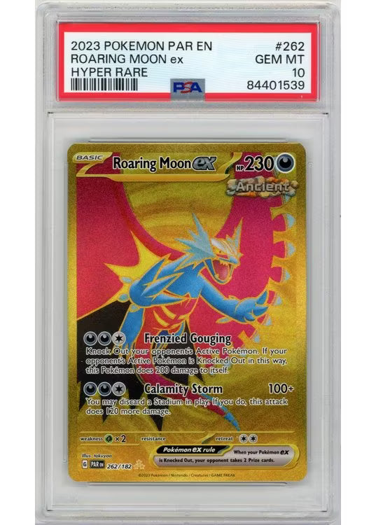 Roaring Moon ex [Hyper Rare] #262/182 - Paradox Rift [SLAB PSA 10]