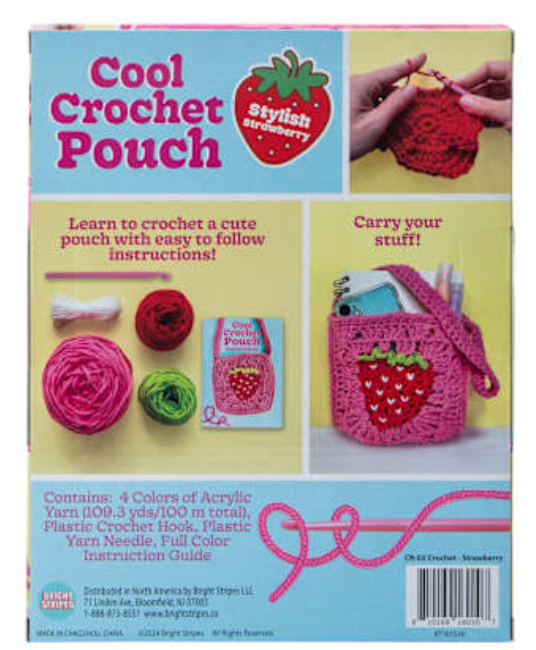 Cool Crochet Pouch - Stylish Strawberry