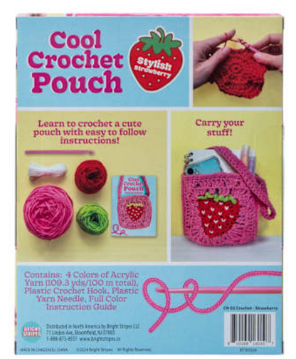 Cool Crochet Pouch - Stylish Strawberry
