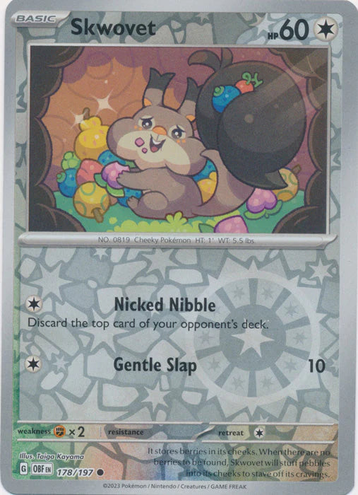 Skwovet [Reverse Holo] #178/197 - Obsidian Flames