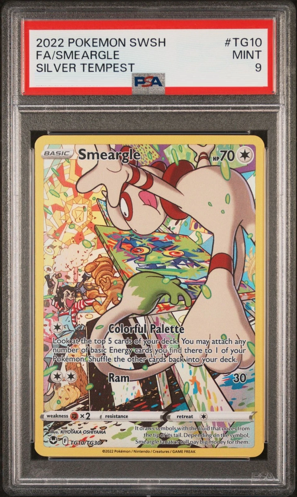 Smeargle [Ultra Rare] #TG10/TG30 - Silver Tempest [PSA 9 SLAB]