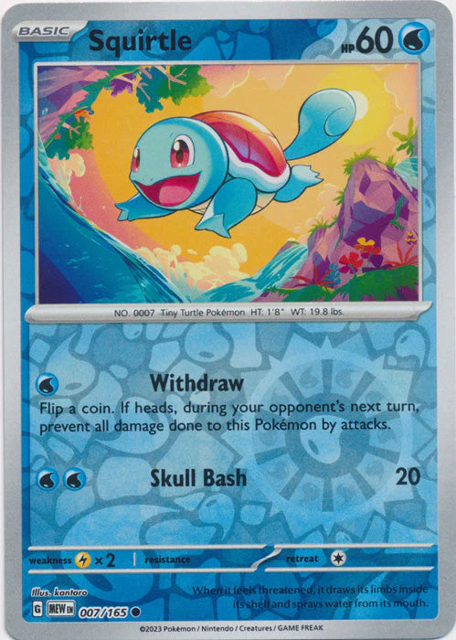 Squirtle [Reverse Holo] #007/165 - Pokemon 151
