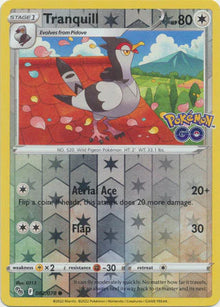 Tranquill [Reverse Holo] #062/078 - Pokemon Go