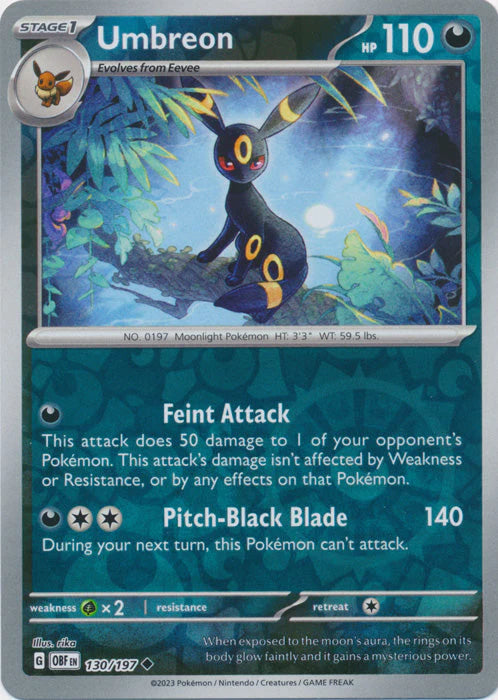 Pokemon: Umbreon [Reverse Holo] #130/197 - Obsidian Flames