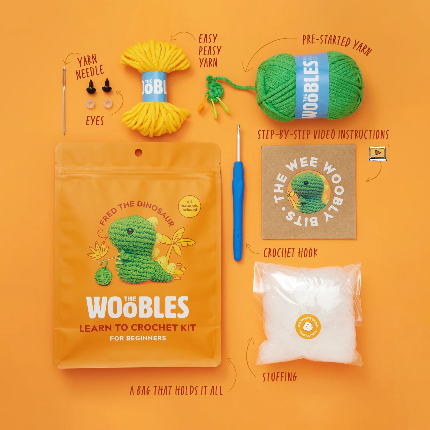 [The Woobles] Wall The Brachiosaurus - Learn To Crochet Kit