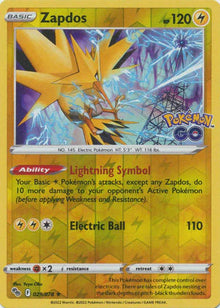 Zapdos [Reverse Holo] #029/078 - Pokemon GO