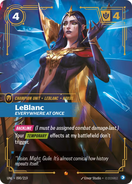LeBlanc, Everywhere at Once [Epic] UNL 090/219 - Riftbound Unleashed
